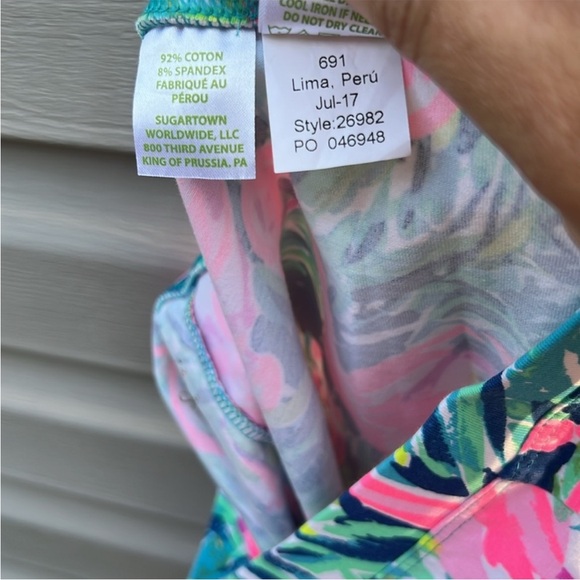 Lilly Pulitzer Girls Crop Leggings Flamingo size 12-14 Extra Large - Picture 4 of 4